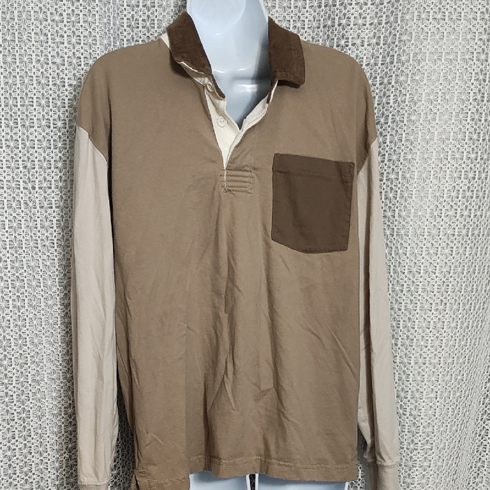 Abercrombie & Fitch Two-Tone Long Sleeve Shirt - Picture 1 of 10